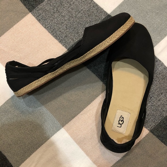 black ugg flats